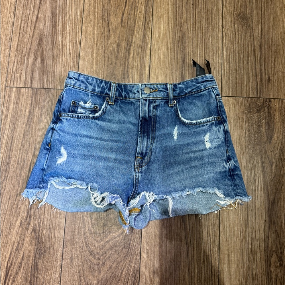 Zara Denim Distressed Women Shorts